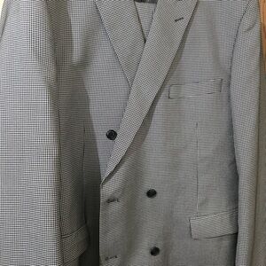 Classic Black and White Checkered Men's Blazer